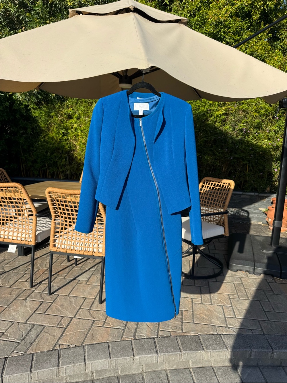 HUGO BOSS Blue 2-Piece Dress & Jacket Suit Set